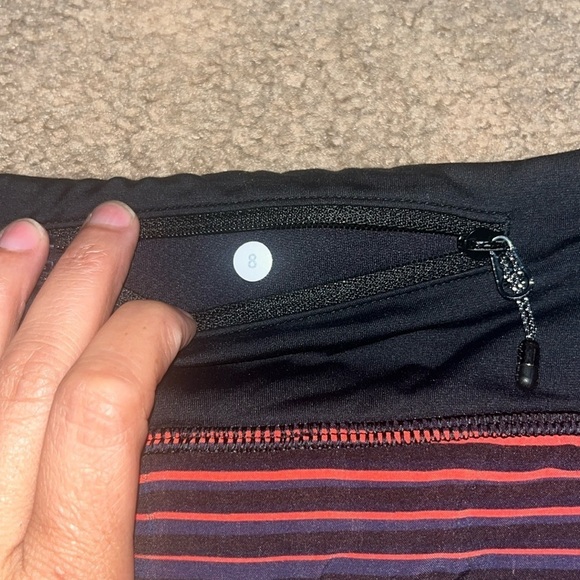 Lululemon Speed Short 4-Way Stretch Twisted Dune Alarming Black / Black 8 - Picture 7 of 8